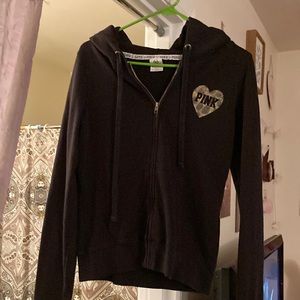 This is a Victoria’s Secret hoodie jacket that zips up in the front..